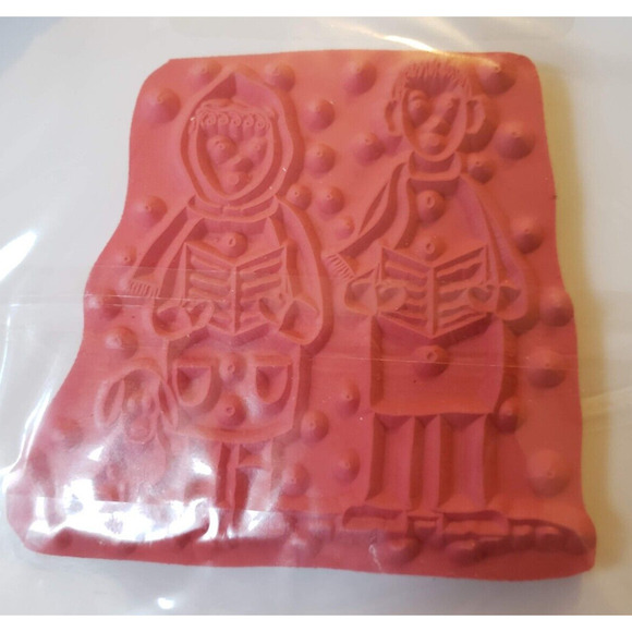 Rubber Cafe Christmas Cheer Carolers J1086 Christmas Rubber Stamp - Picture 3 of 5